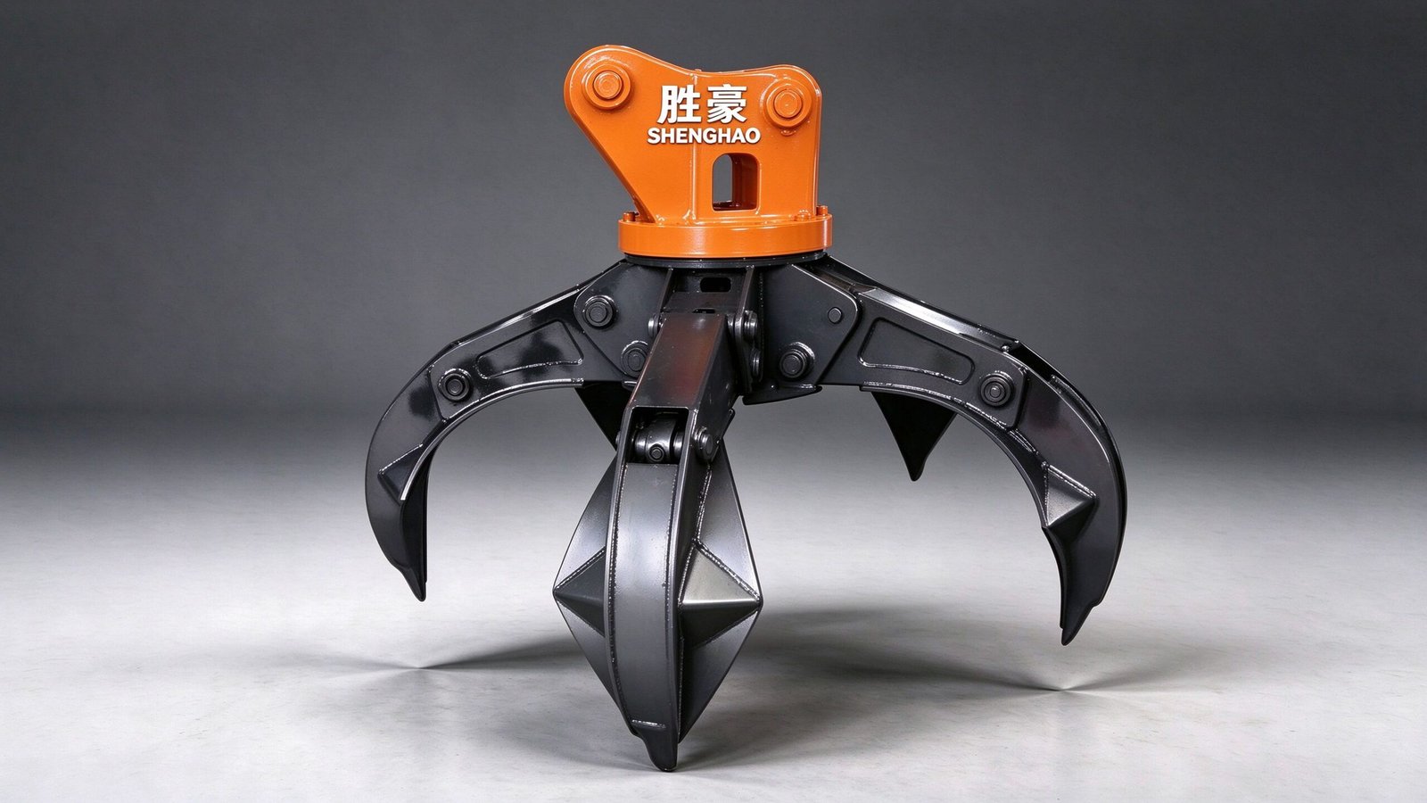 Hydraulic grab for scrap metal handling